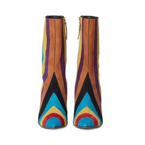 Alice & Olivia Calix Multi Color Suede Boots